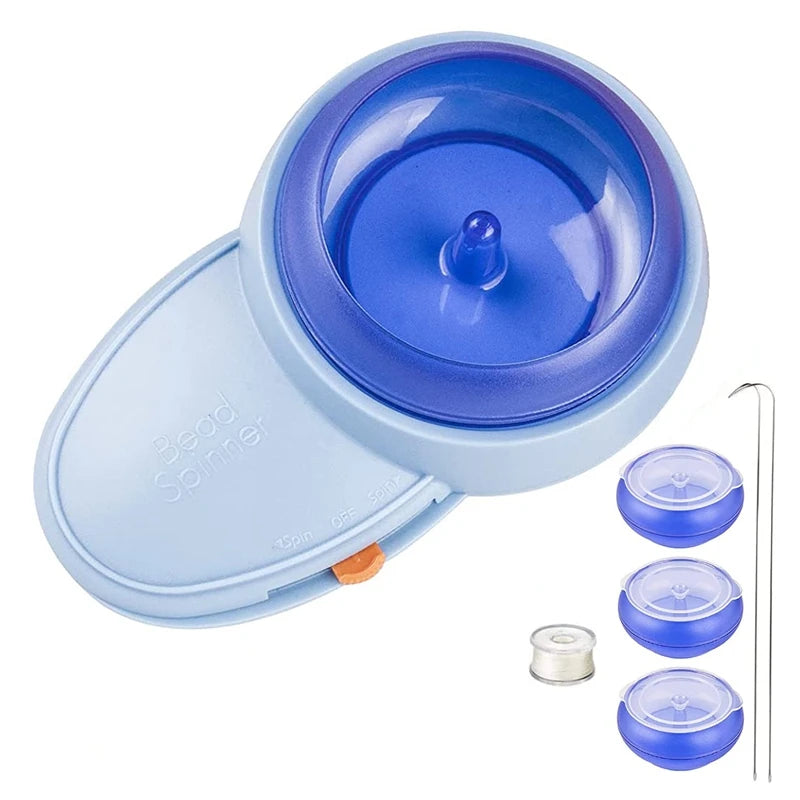 Cordless Electric Beading Spinner Set with 3 Bowls, 2 Needles - No Beads