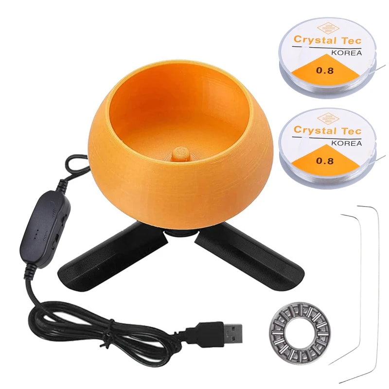 Electric Beads Spinner Kit Bead Spinner Bowl for Seed Beads