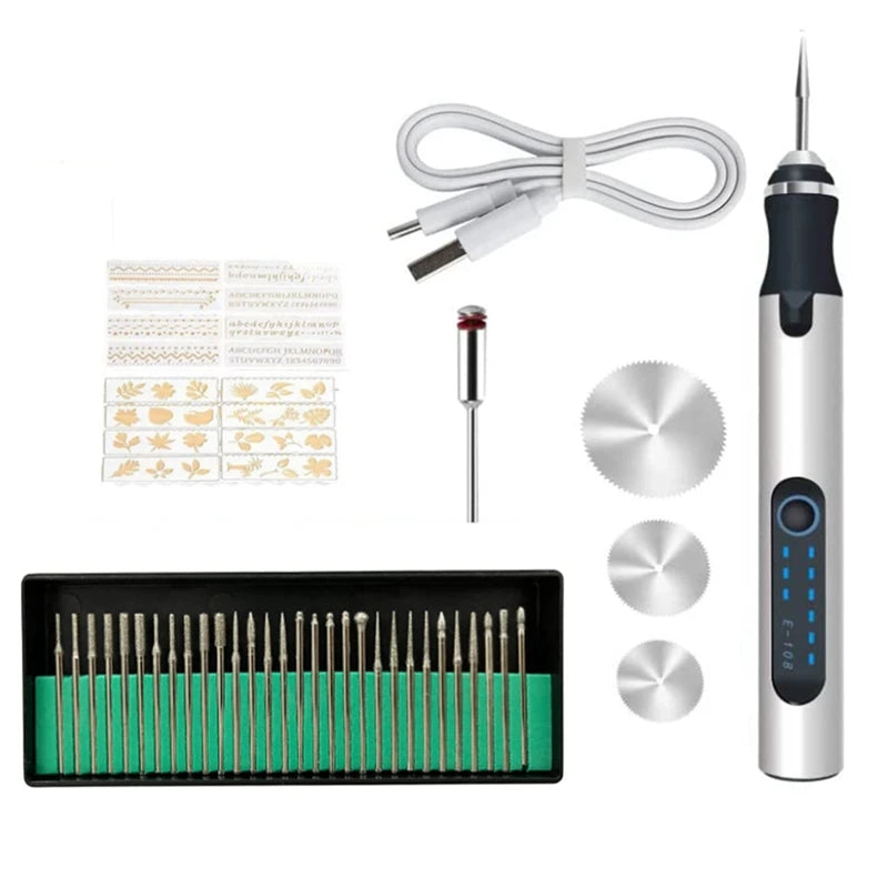 Electric Engraving Pen, Portable Wireless Tool Set