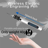 Electric Engraving Pen with 36 Bits, USB Rechargeable Cordless Engraving Machine
