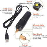 Electric Hand Drill Set For Resin Jewelry, 10 Drill Bits, DIY Key Chain Making