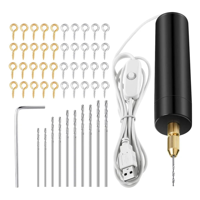 Electric Resin Drill Set for DIY Keychains Crafts Making