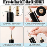 Electric Resin Drill Set with Eye Screws & Drill Bits