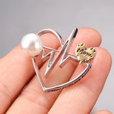 Heart Brooch Cremation Jewelry Pearl Ashes Keepsake
