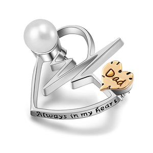 Heart Brooch Cremation Jewelry Pearl Ashes Keepsake