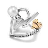 Heart Brooch Cremation Jewelry Pearl Ashes Keepsake