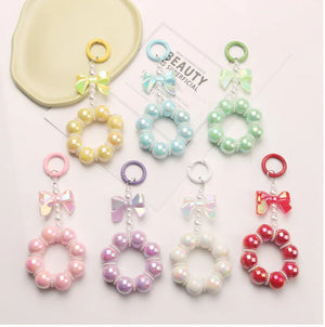Colorful Beaded Bows Keychain for Airpods Pendant