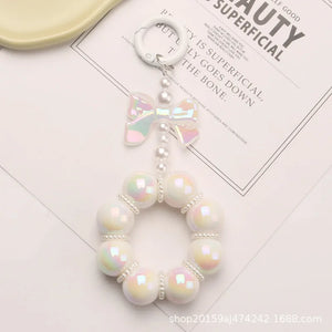 Colorful Beaded Bows Keychain for Airpods Pendant