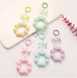 Colorful Beaded Bows Keychain for Airpods Pendant