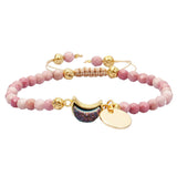 Crystal Crescent Moon Amethyst Bracelet Adjustable