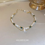 Fresh Water Pearl Beads Double Bracelet for Women