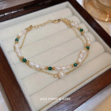 Fresh Water Pearl Beads Double Bracelet for Women