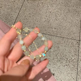 Electroplated Jade Beads Double Layer Bracelet