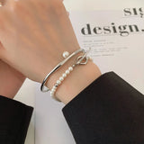 Pearl T-Buckle Bracelet Set for Women