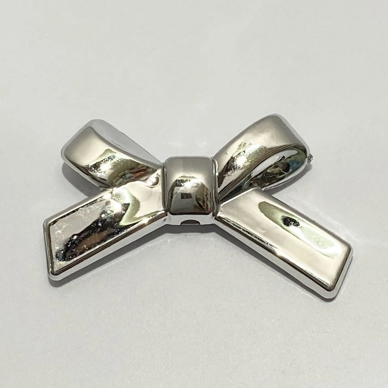 Electroplated UV Straight Hole Bow DIY Mobile Phone Chain Beading