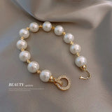 Zircon Pearl Bracelet Elegant Hand Jewelry for Women