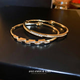 Zircon Spliced Buckle Bracelet Electroplated High Sense Jewelry