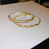 Zircon Spliced Buckle Bracelet Electroplated High Sense Jewelry