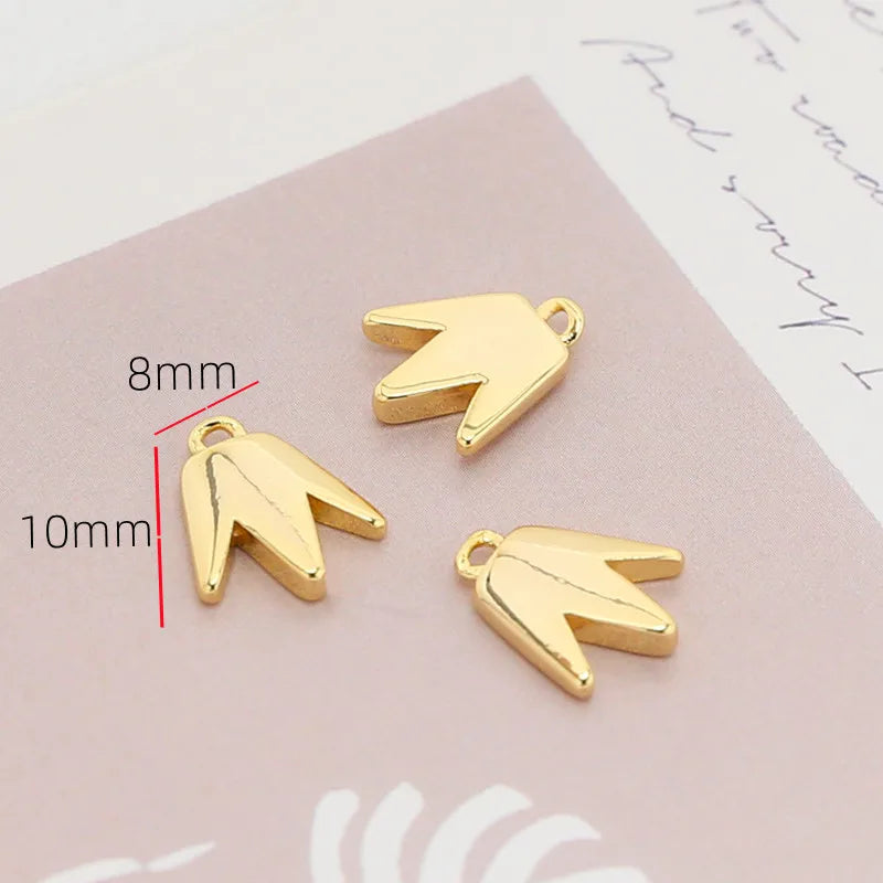 Electroplating Crown Pendant DIY Jewelry Necklace Earrings Accessories
