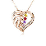 Silver Heart-shaped Pendant Crystal Diamond Necklace