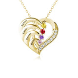 Silver Heart-shaped Pendant Crystal Diamond Necklace