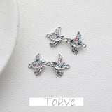Electroplated Hanging Angel with Zircon DIY Jewelry Accessory