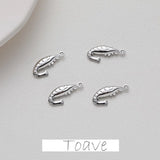 Small Shrimp Hollow Pendant for DIY Beaded Hand-made Accessories