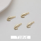 Small Shrimp Hollow Pendant for DIY Beaded Hand-made Accessories