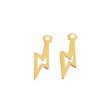 Multicolor Brass Lightning Earring Necklace Pendant