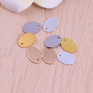 Multicolor Oval Copper Earrings Necklace Pendants DIY Jewelry Making
