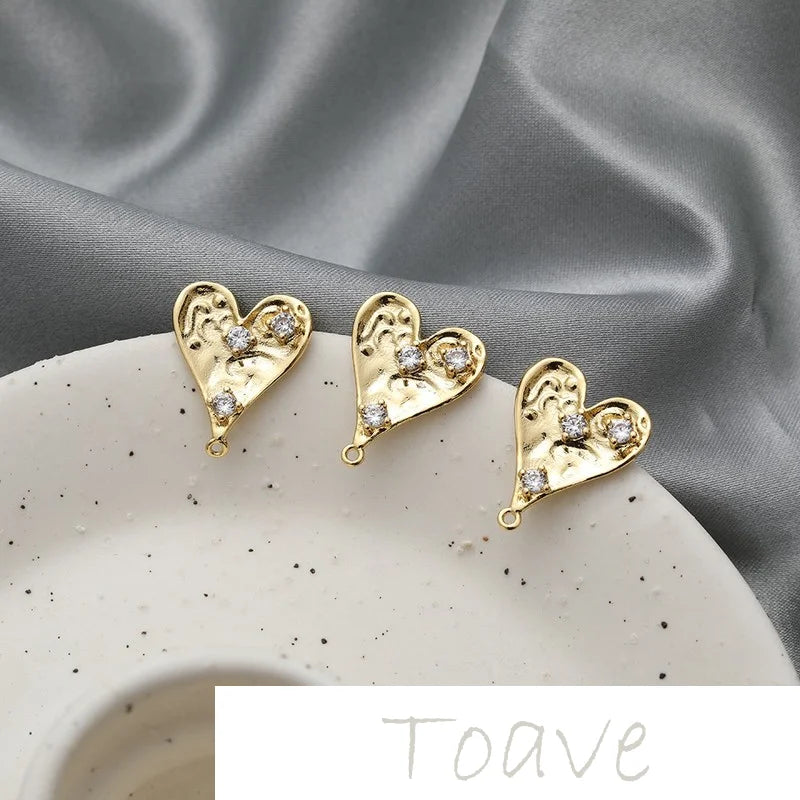 Zircon Heart Pendant DIY Material Accessories