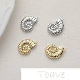 Real Copper Color-Preserving Conch Pendant DIY Material Accessories