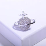 Zircon Brooch Electroplated Small Collar Pin Shirt Button