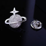 Zircon Brooch Electroplated Small Collar Pin Shirt Button
