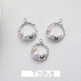 Electroplating Hollow Pearl Earrings DIY Hand-Made Pendant