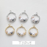 Electroplating Hollow Pearl Earrings DIY Hand-Made Pendant