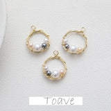 Electroplating Hollow Pearl Earrings DIY Hand-Made Pendant