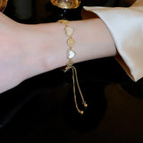 Zircon Love Flower Bracelet - Adjustable and All-Match Hand Jewelry