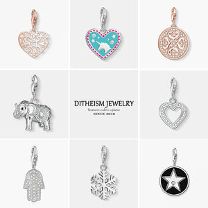 925 Sterling Silver Ethnic Pendant, Men Women Girls Bracelet Necklace Bag
