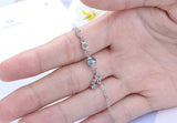 Elegance Moonlight Stone Moon & Star Bracelet 925 Silver Jewelry