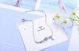 Elegance Moonlight Stone Moon & Star Bracelet 925 Silver Jewelry