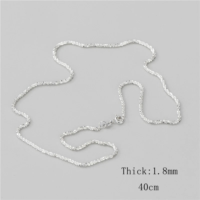 925 Sterling Silver Gypsophila Chain Necklace for Women Party Jewelry