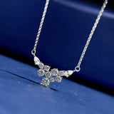 925 Sterling Silver Diamond Wing Chain Necklace for Women
