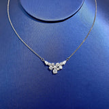 925 Sterling Silver Diamond Wing Chain Necklace for Women