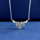 925 Sterling Silver Diamond Wing Chain Necklace for Women