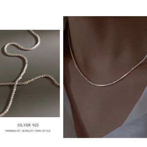 925 Sterling Silver Gypsophila Chain Necklace for Women