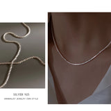 925 Sterling Silver Gypsophila Chain Necklace for Women