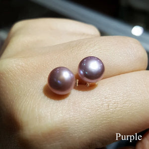 Freshwater Natural Pearl 7-8mm Earrings Silver 925 Stud Earrings for Women