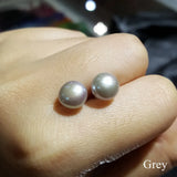 Freshwater Natural Pearl 7-8mm Earrings Silver 925 Stud Earrings for Women