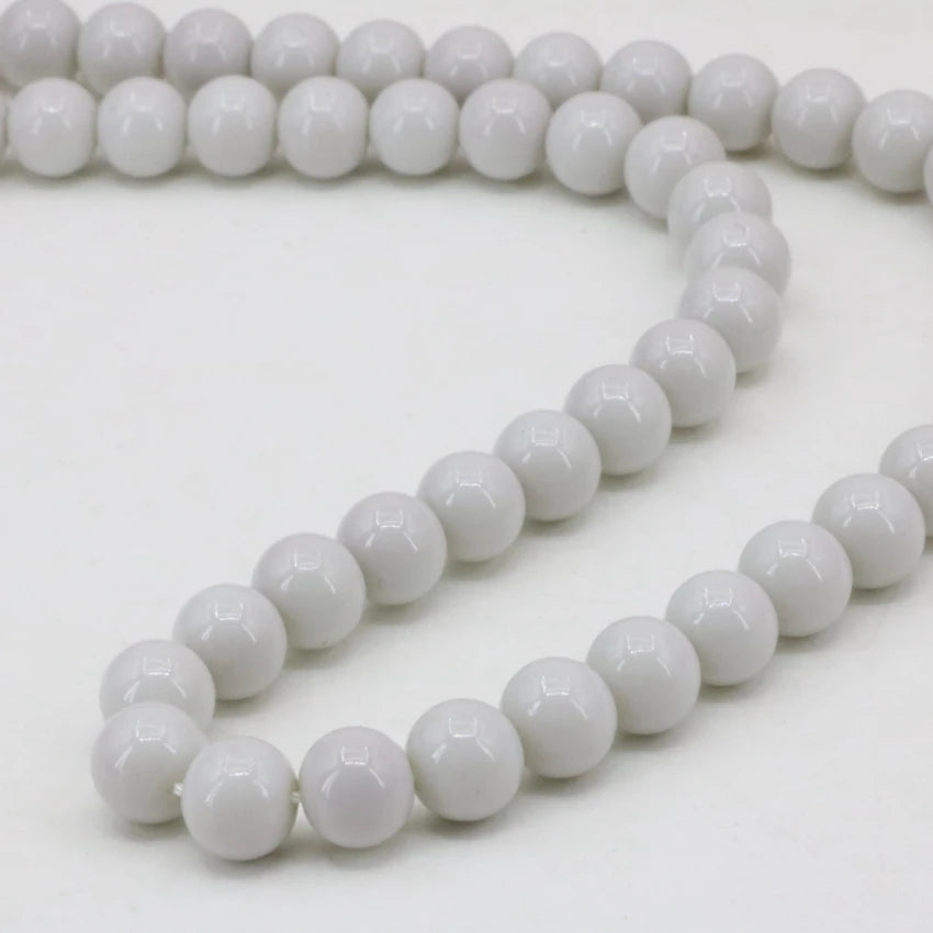 Baking Paint Glass Round Loose Spacers Beads 15 inch